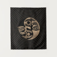 Noir et or d'arbre de Yin Yang