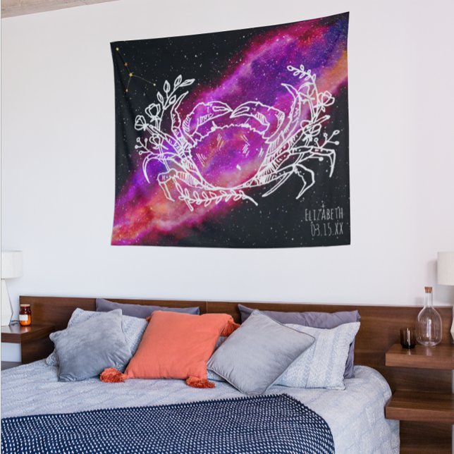 Tenture Nom de constellation de la galaxie Cancer Signe du (Créateur téléchargé)