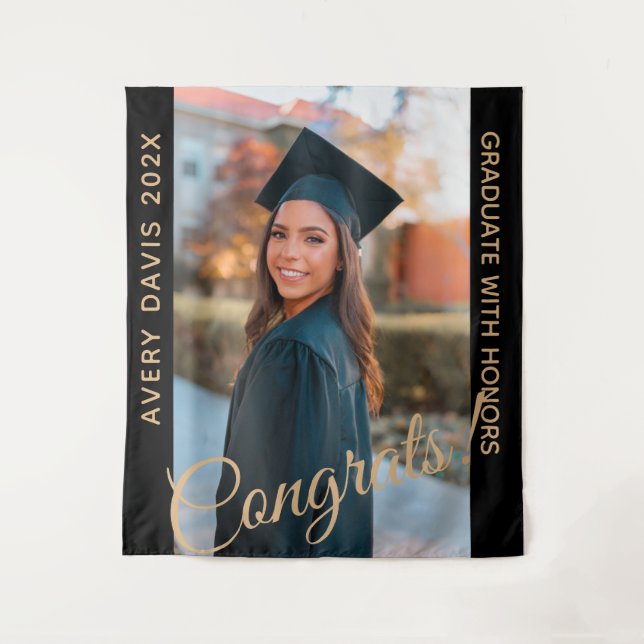 Tenture Nom de l'année de photographie avec mention (Devant)