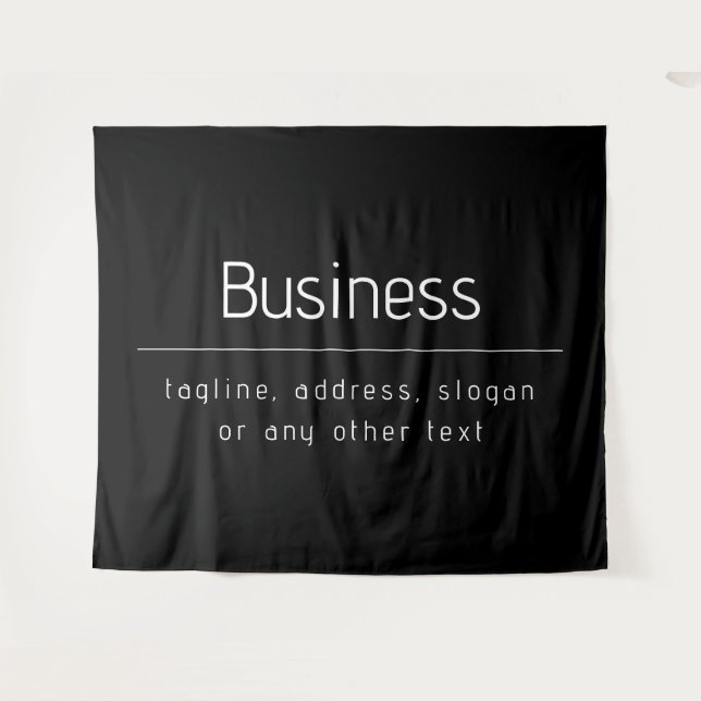 Tenture Nom d'entreprise minimal moderne & autres informat (Devant (Horizontal))