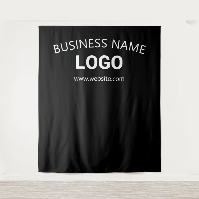 Tenture Nom d'entreprise, site Web et fond de logo modifia (Devant)