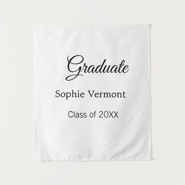 Tenture nom du diplômé promotion 20XX félicitations simple (Devant)