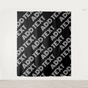 Tenture Nom rétro-moderne gras ou Motif Word