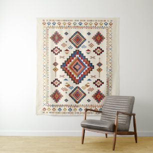 Tenture Nomade Confetti Désert – Tribal Marocain Vibrant