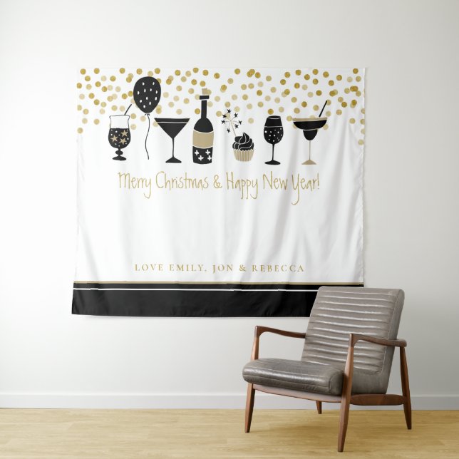 Tenture Noms de toile de fond de fête virtuelle Artsy pour (En situation (horizontale))