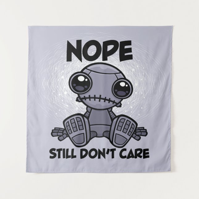 Tenture Nope ne s'en fiche toujours pas mignon robot indif (Devant)