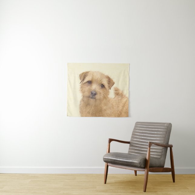 Tenture Norfolk Terrier Peinture - Art Chien original (En situation (horizontale))