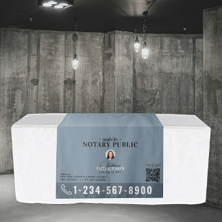 Tenture Notary Signing Agent Photo QR Code Table Banner