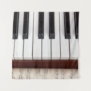 Tenture notes musicales sur l'arrière - plan d'une pianoac