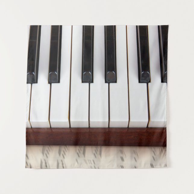 Tenture notes musicales sur l'arrière - plan d'une pianoac (Devant)