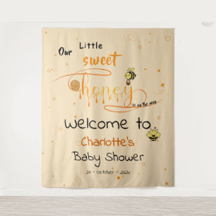 Tenture Notre petite douceur au miel arrive Baby Shower