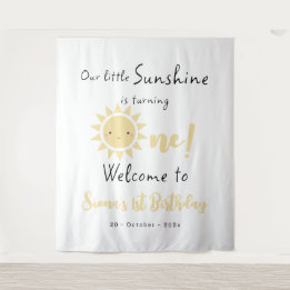 Tenture Notre Sunshine Fête son Premier Anniversaire Toile