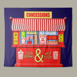 Tenture Nourriture et boissons du stand de concessions