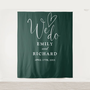 Tenture Nous faisons Emerald Green Mariage Fond photo