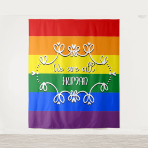 Tenture Nous sommes tous humains Mois des fiertés LGBTQ