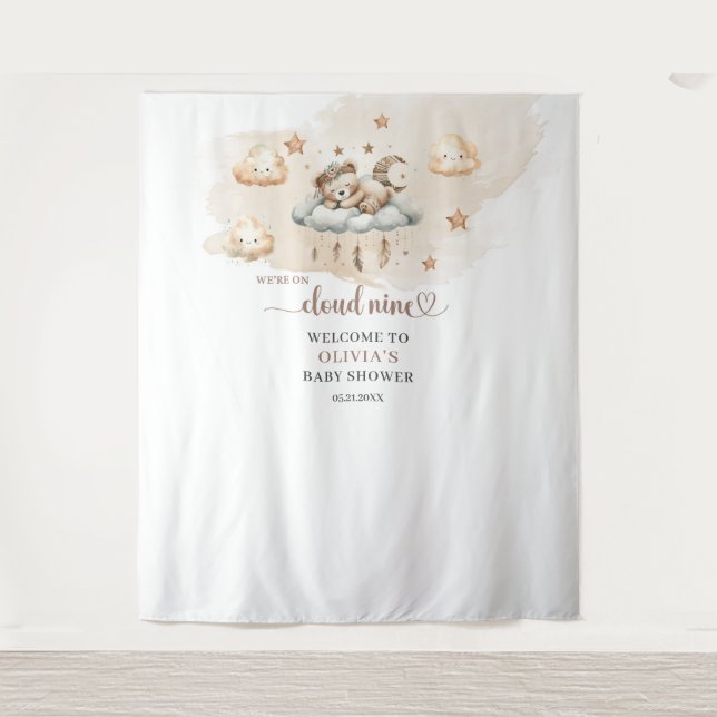 Tenture Nuage d'ivoire en terre cuite neutre pour le genre (Devant)