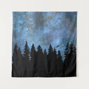 Tenture Nuit de la forêt de pins
