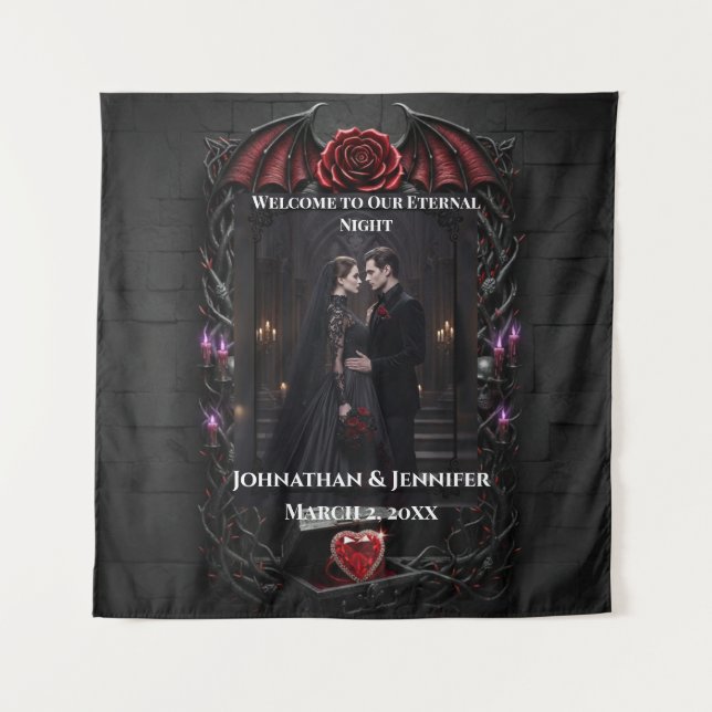 Tenture Nuit Éternelle Mariage Gothique Vampire Romance So (Devant)