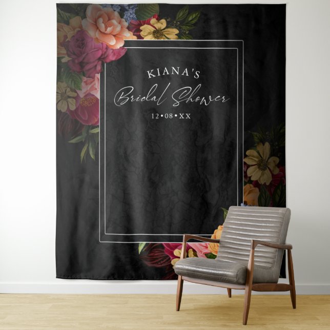 Tenture Nuits Langoureuses Fleurs Mariage Shower de la Mar (En situation)