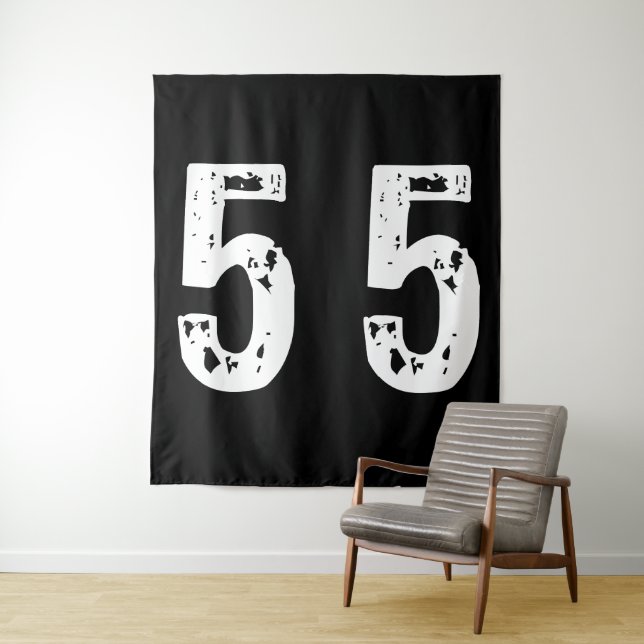 Tenture Numéro de sport 55 (En situation)