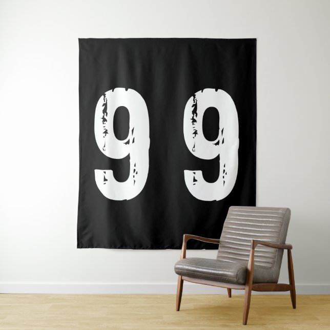 Tenture Numéro de sport 99 (En situation)