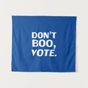 Tenture "N'y allez pas, votez" Halloween bleu blanc