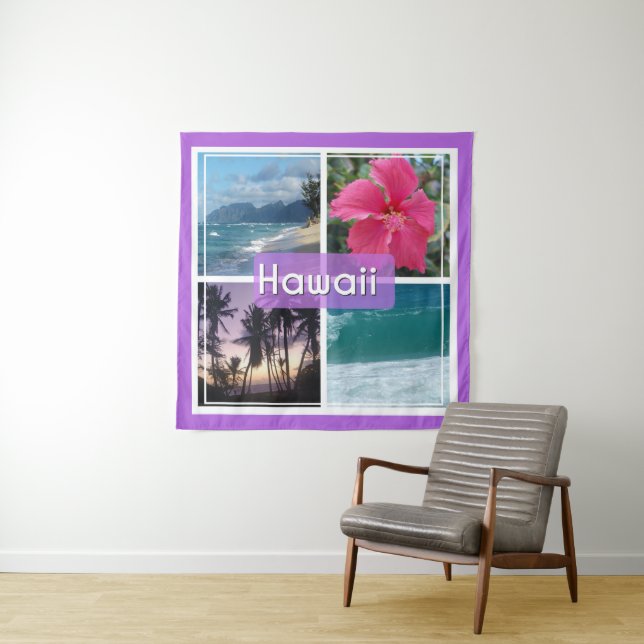 Tenture Oahu, Paysage marin d'Hawaii (En situation)