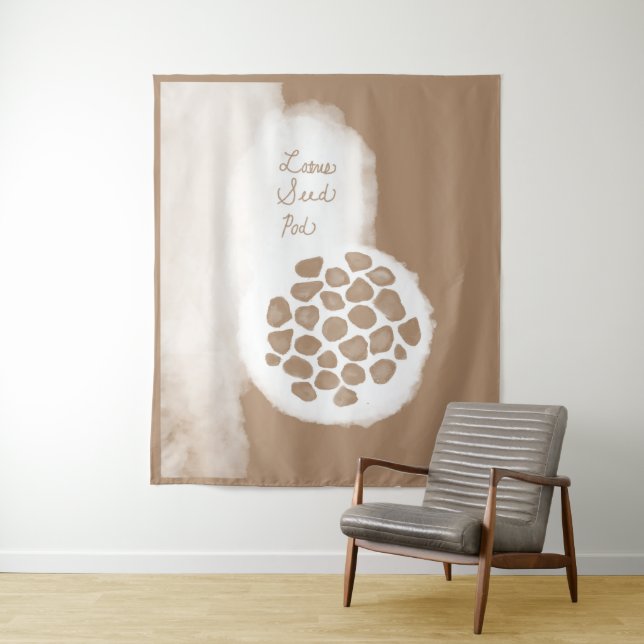 Tenture objet_11_lotus graine tapestry L_size (En situation)