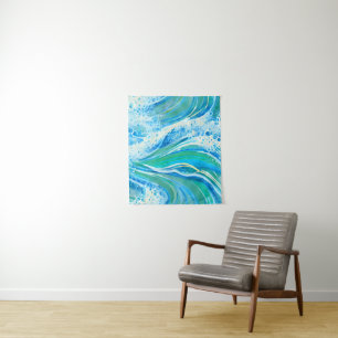 Tenture Océan à l'eau bleue Vagues de mer  