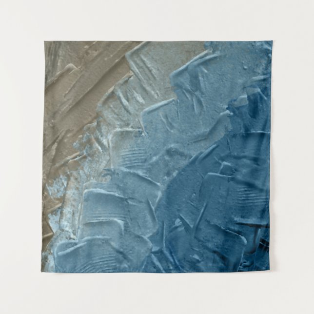 Tenture Ocean's Edge : Une peinture numérique de la tranqu (Devant)