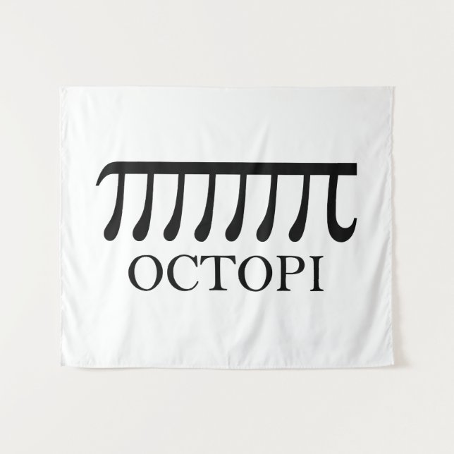 Tenture Octopi - Funny Pi Octopus Math (Devant (Horizontal))