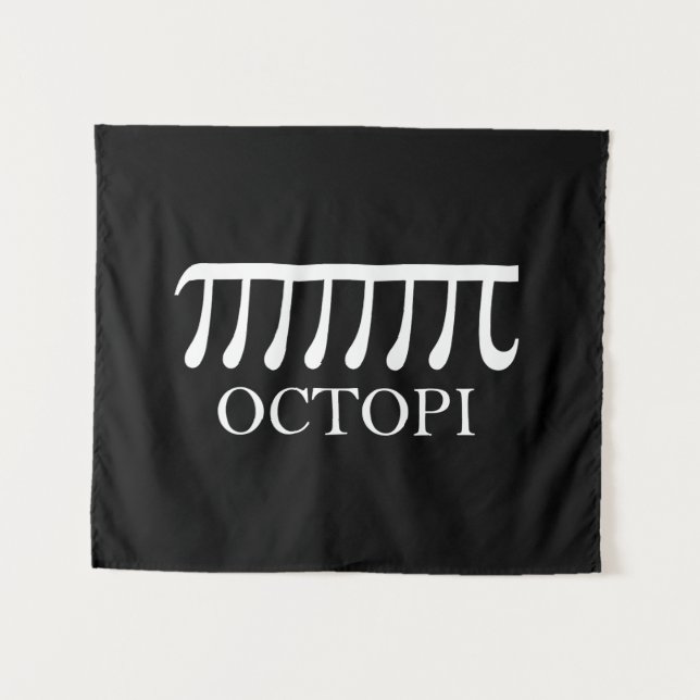 Tenture Octopi - Funny Pi Octopus Math (Devant (Horizontal))