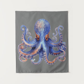 Tenture Octopus aquarelle