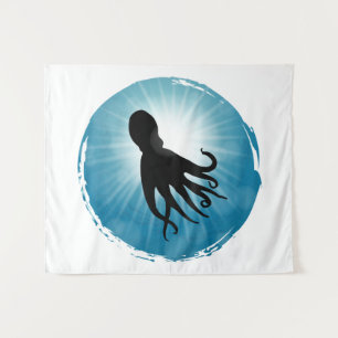 Tenture Octopus Vie aquatique sous-marine