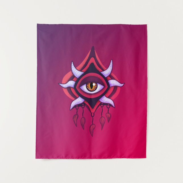 Tenture Oeil démon Vaporware - Gothique coloré (Devant)