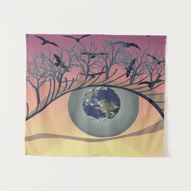 Tenture OEil sur le monde - Nature & Earth Art (Devant (Horizontal))