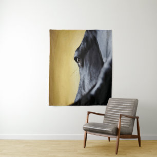 Tenture Œuvre d'art Gros Plan de l'Œil de Cheval Majestueu