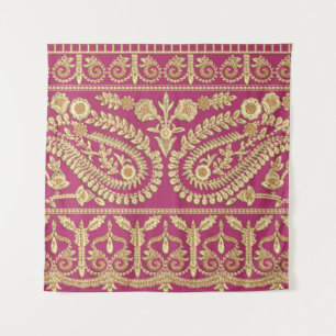 Tenture OEuvre d'art moghol. or antique indien b