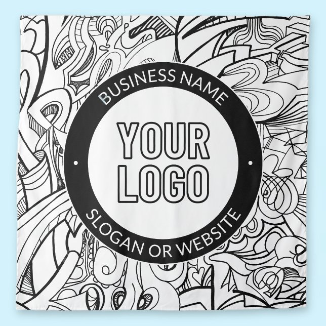 Tenture OEuvre de ligne moderne et votre logo avec texte m (Créateur téléchargé)