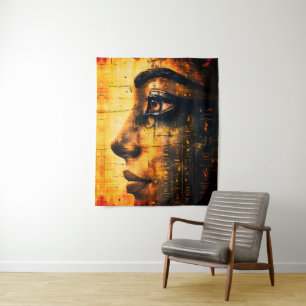 Tenture Œuvre murale du pharaon égyptien doré – Histoire a