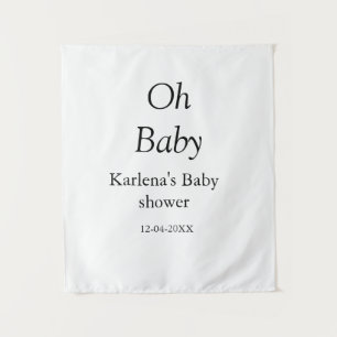 Tenture Oh bébé nom à ajouter date de la fête de bébé simp