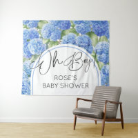 Oh garçon Hydrangea Baby shower de fleurs bleues