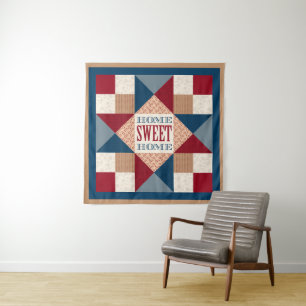 Tenture Ohio Star Quilt Block - Home Sweet Home