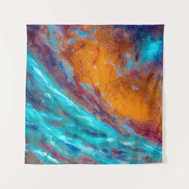 Tenture Oil painting on canvas. Abstract art background. F (Devant)