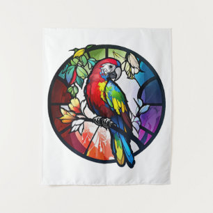 Tenture Oiseau de perroquet Portrait animal Verre tendu Fa