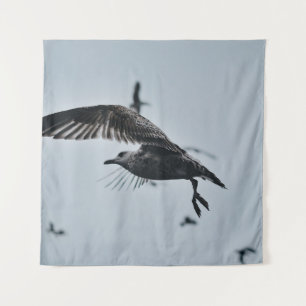 TENTURE OISEAU NOIR ET BLANC