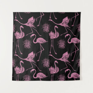 Tenture Oiseaux Abstraits : Motif de mode monochrome