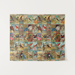 Tenture Oiseaux du 19ème siècle des illustrations de