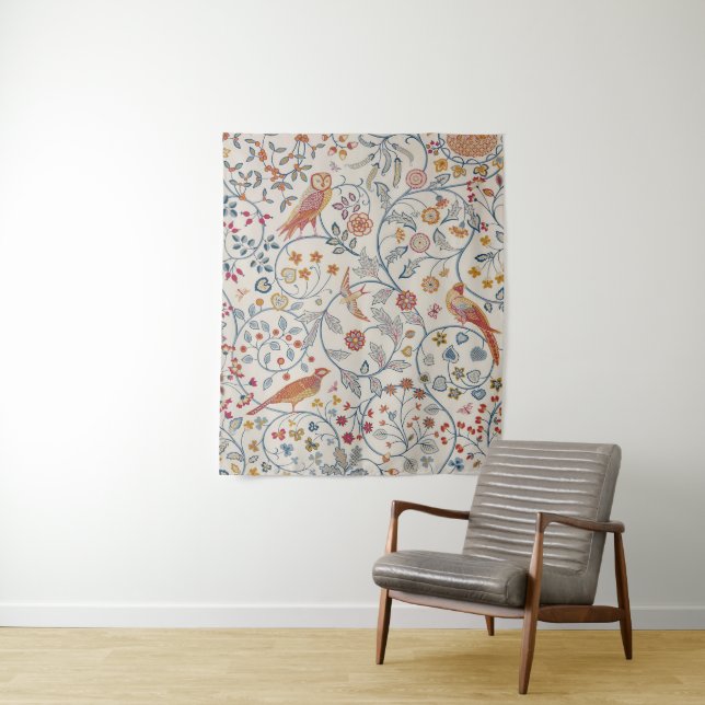 Tenture Oiseaux et fleurs, William Morris (En situation)