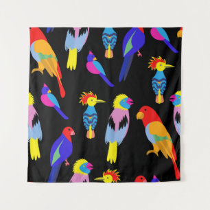 Tenture Oiseaux exotiques Paradis Toucan Motif